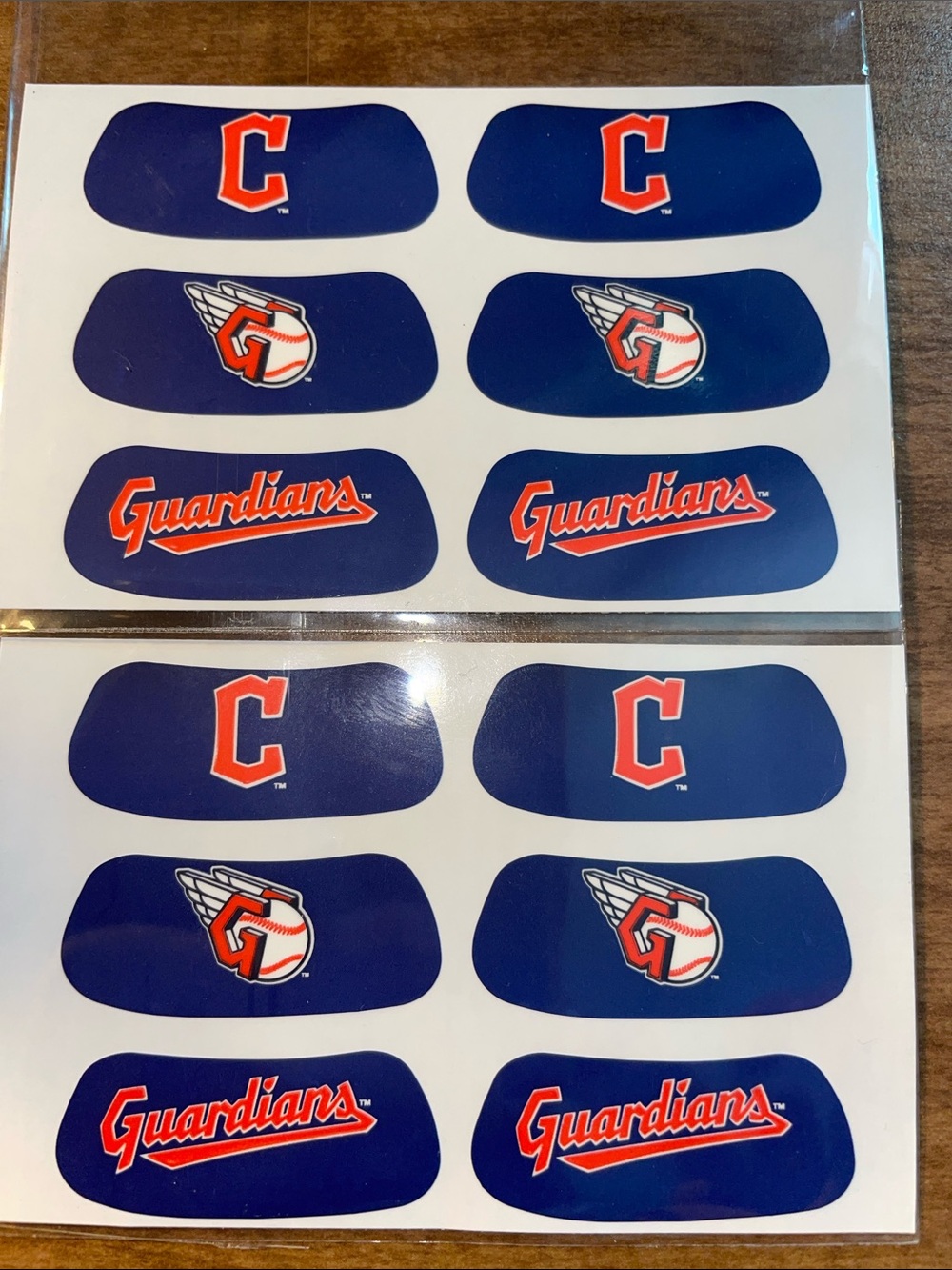 Cleveland Guardians Eye Black Stickers - Navy